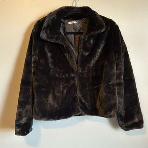 Faux fur black jacket
